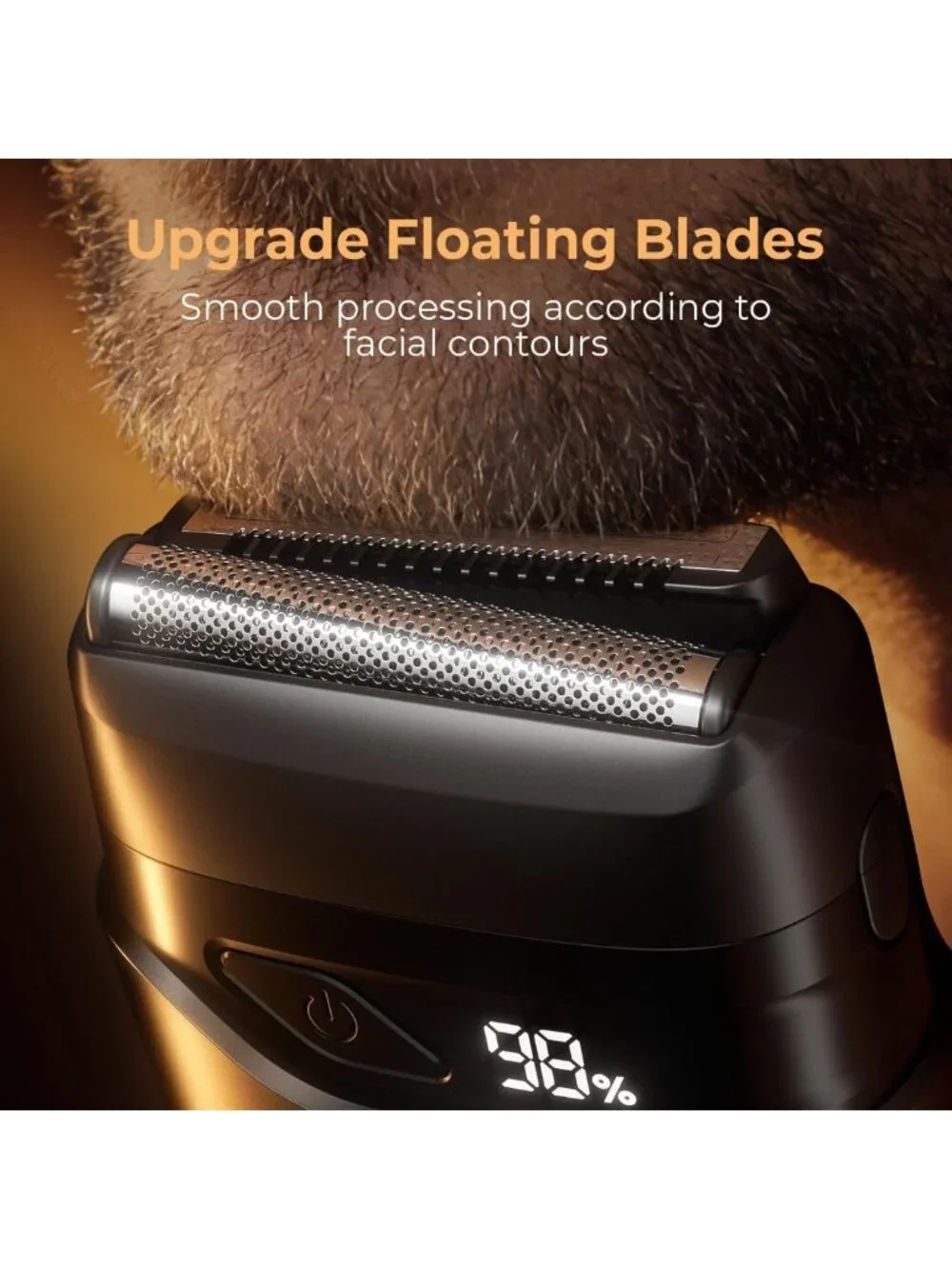 Waterproof Electric Foil Shaver for Men - Magnetic Cover, Rechargeable, Smooth